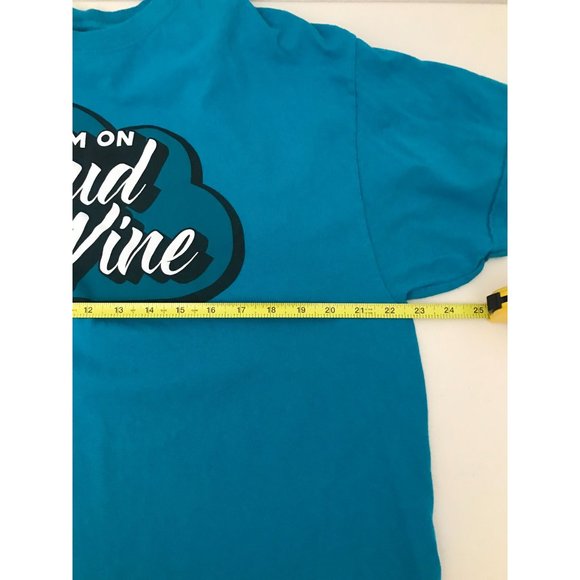 Gildan Heavy Cotton Cloud Wine Mens XL XXL Blue T Shirt *13 - Picture 2 of 4